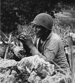 A Navajo Codetalker featured in "Fighting for Democracy"