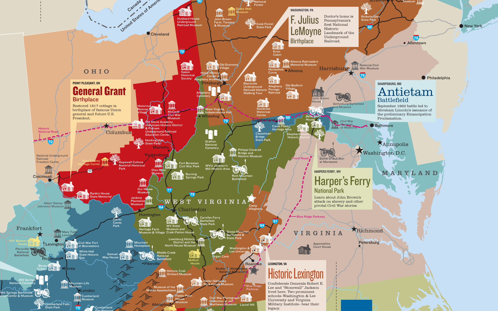 Project image 3 for Visit Appalachia Map , Appalachian Regional Commission (ARC)