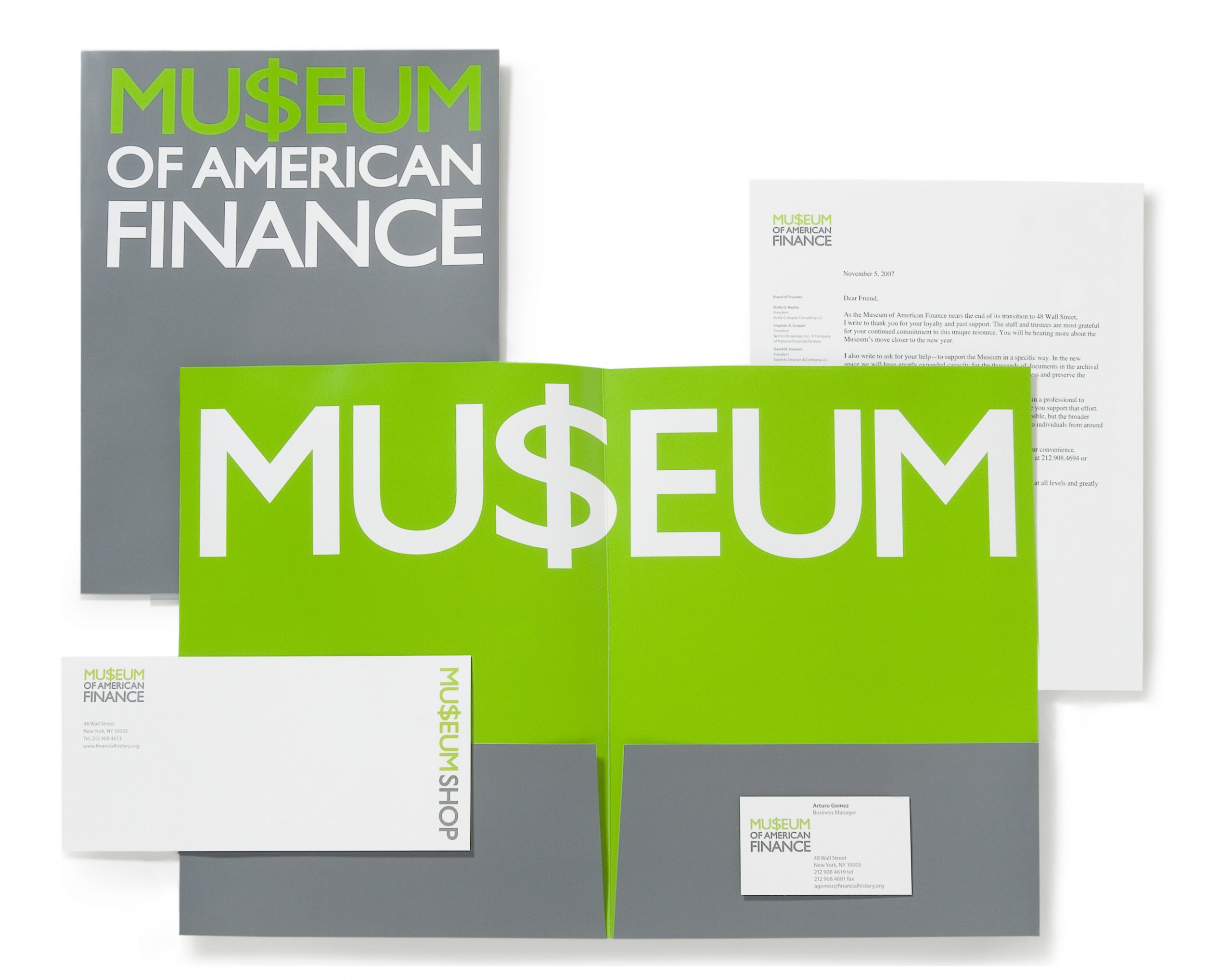 Project image 2 for Identity, Museum of American Finance