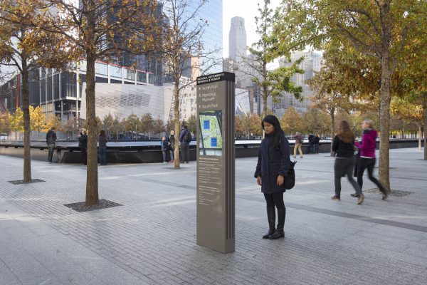 Signage for 9/11 Memorial Plaza