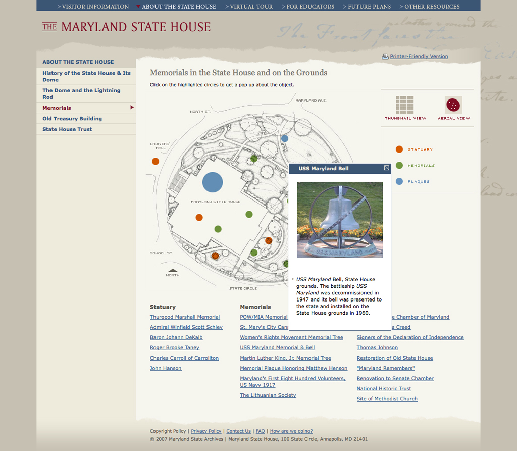 Project image 2 for Website, Maryland State House