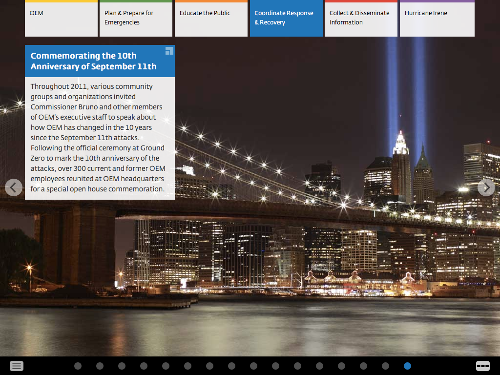 Project image 2 for 2011 Biennial Report, New York City Office of Emergency Management