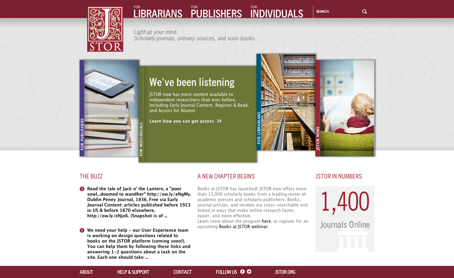 Project image 1 for Website, JSTOR