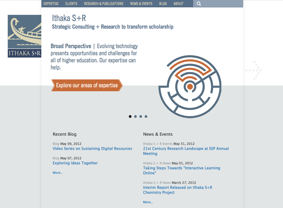 Project image 1 for Website, Ithaka S+R