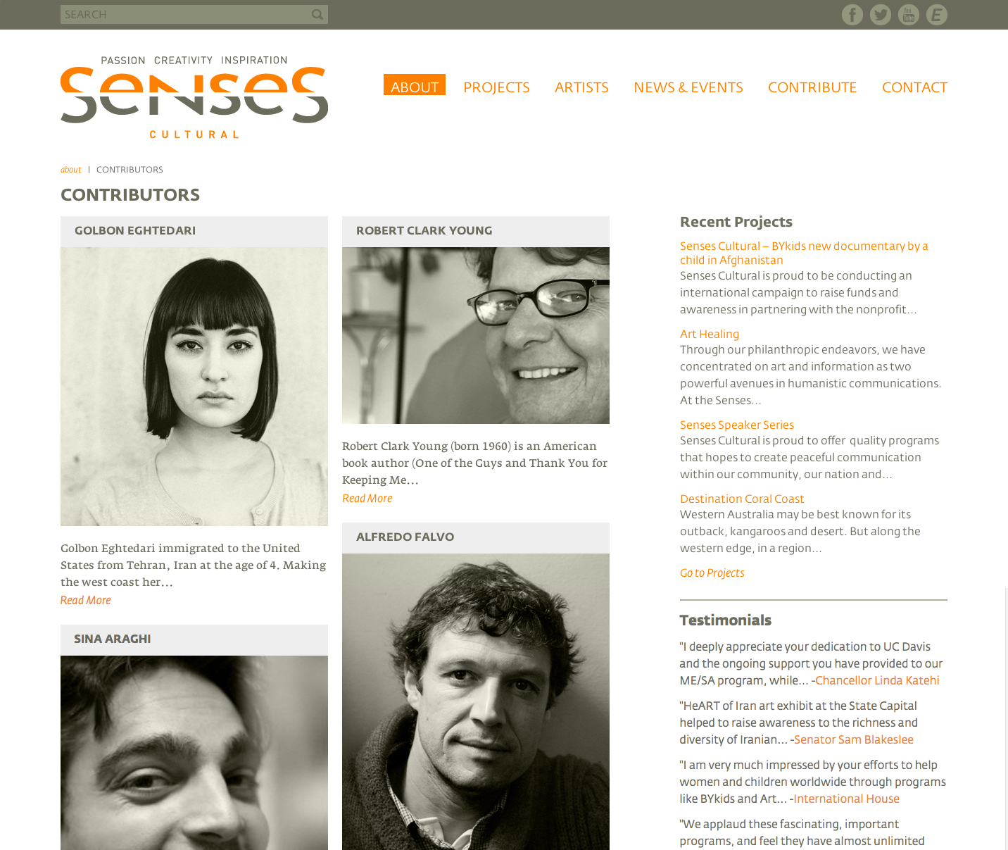 Project image 2 for Website, Senses Cultural