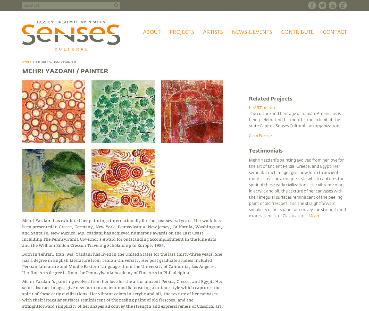 Project image 3 for Website, Senses Cultural