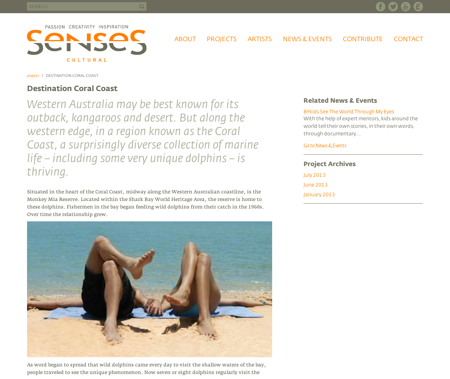 Project image 4 for Website, Senses Cultural