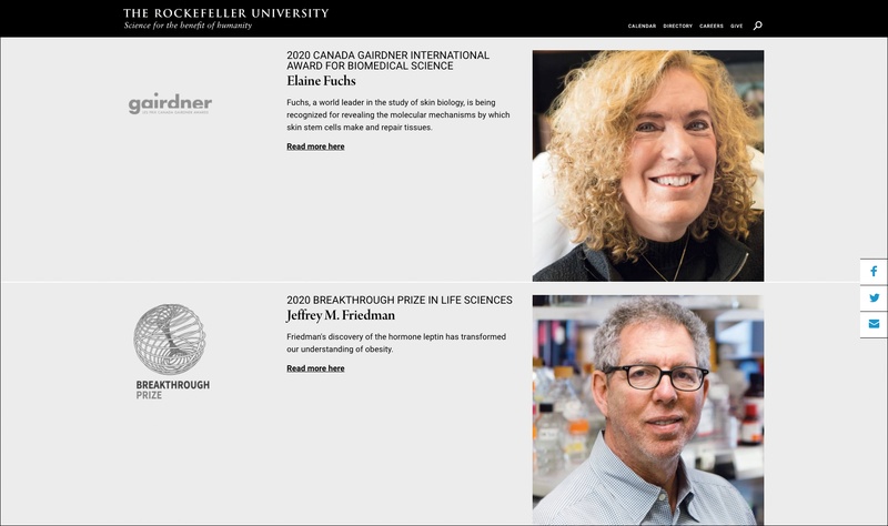 Rockefeller University Web Design