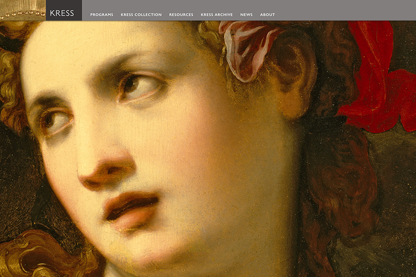 Kress Foundation Website 3,000 Artworks Together and Up Close C&G