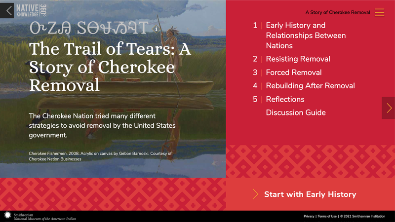 Web design for National Museum of the American Indian