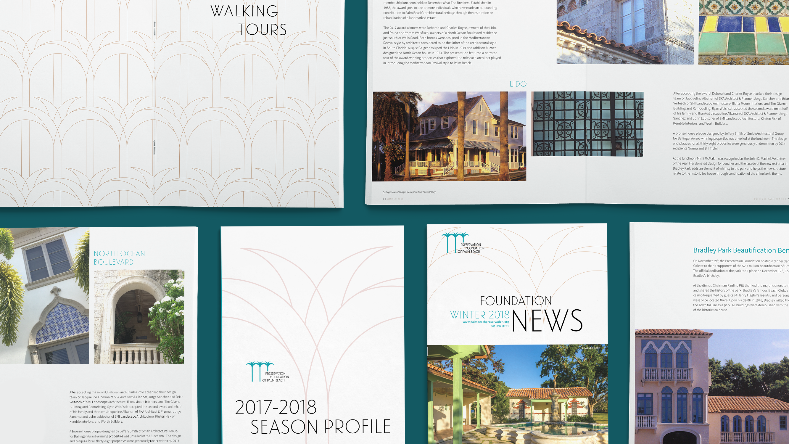 Branding newsletter for Preservation Foundation of Palm Beach